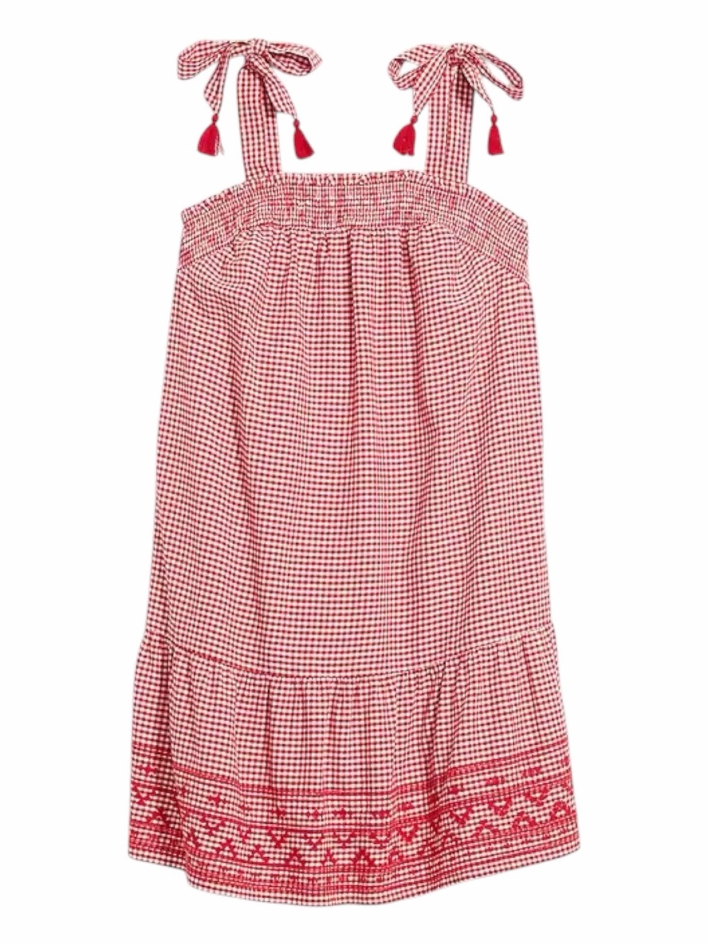 Old Navy Gingham Cotton Tie-Strap Plus-Size Sleeveless Swing Dress. Size 1X Plus